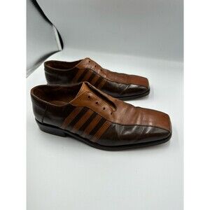 Fratelli Men Two-Tone Brown Cognac Leather Square Toe Oxford Shoes Size 10 M